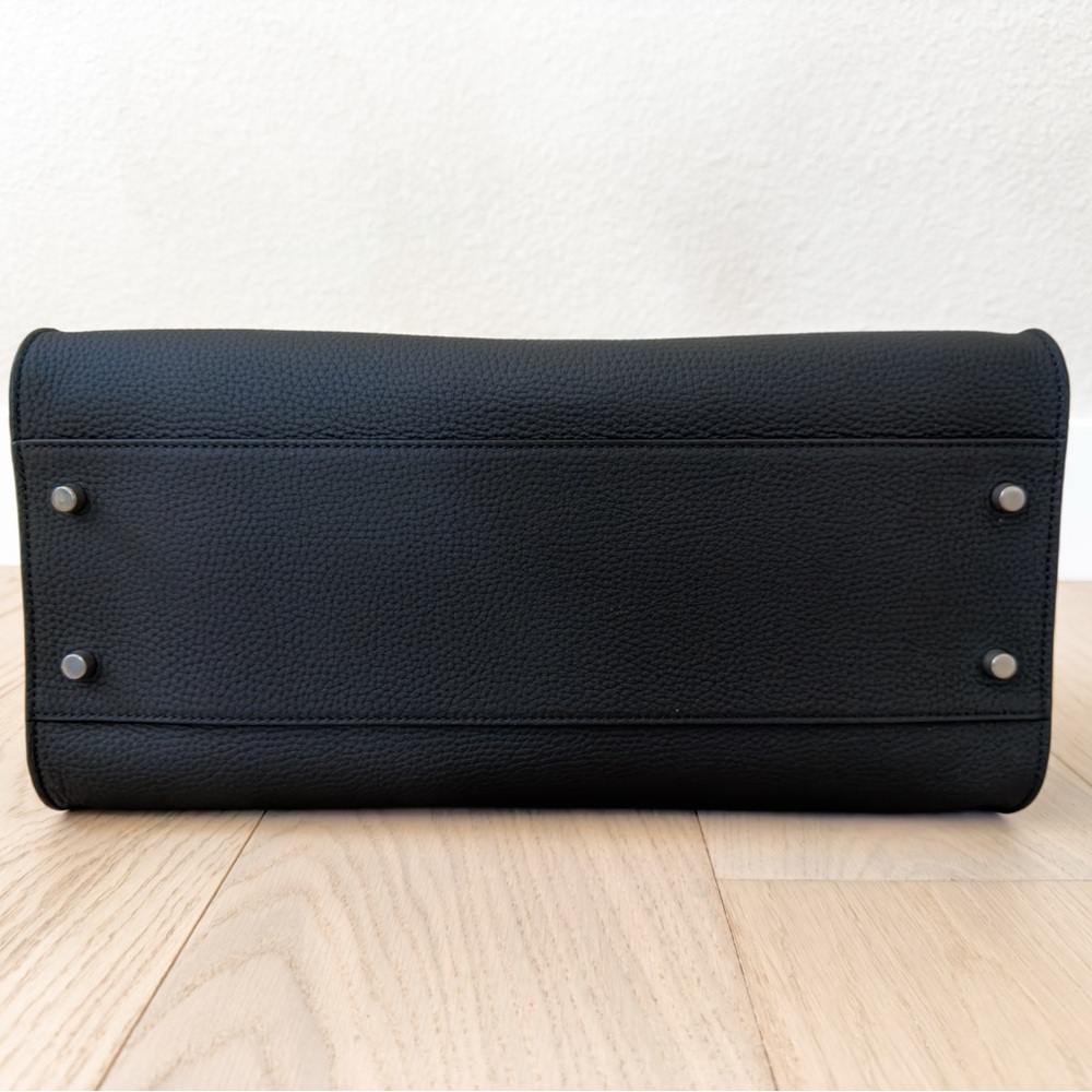 The Row Margaux Shoulder 12 Bag in Black Leather - Picture 3 of 11